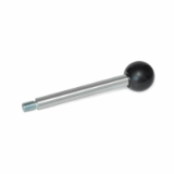 GN310 - Gear lever handles, Steel, zinc plated, Type A, Ball knob DIN319