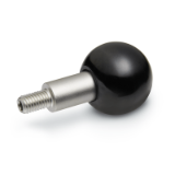 GN319.5 A - Revolving ball knobs, Shaft Stainless Steel, Type A, with male thread