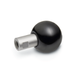 GN319.5 B - Revolving ball knobs, Shaft Stainless Steel, Type B, with female thread