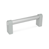 GN335 - Oval tubular handles, Type A, Mounting from the back (threaded blind bore)