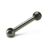 DIN6337 - Ball levers, angled lever with plain bore (type L)