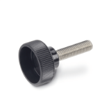 GN421 - Stainless Steel-Hollow knurled knobs