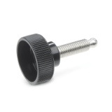 GN421.11 - Hollow knurled knobs, with ball end
