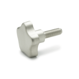 GN 5334.4 - Stainless Steel-Star knobs with threaded bolt