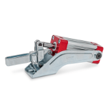 GN860 - Toggle Clamps, pneumatic, Type AP, Forked clamping arm, with two flanged washers