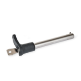 GN314 - Stainless Steel-Locking pins with L-Handle, lockable, Identification SU, Operation with key (different lock)