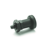 GN607.1 A - Indexing plungers with rest position, steel, Type A, without lock nut, with plastic knob