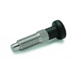 GN717 - Stainless Steel-Indexing plungers, Type B without rest position (knob), without lock nut