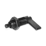 GN721 - Cam action indexing plungers, Type LAK, Left-hand lock, with lock nut