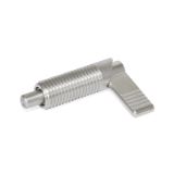 GN721.6 - Stainless Steel-Cam action indexing plungers, Type LA, Left-hand lock