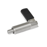 GN721.6 - Stainless Steel-Cam action indexing plungers, Form RB, Right-hand lock, with plastic cover