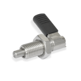 GN721.6 - Stainless Steel-Cam action indexing plungers, Type RBK, Right-hand lock, with plastic cover, with lock nut