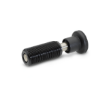 GN313 - Spring bolts, Type A with knob, without lock nut, Plunger without internal thread