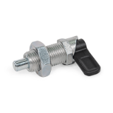 GN612.8 - Cam action indexing plungers, Type AK, with lock nut