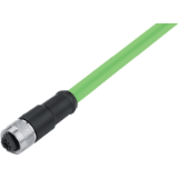Female cable connector, PROFINET, PUR green, shielded, UL