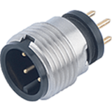 M12, series 763, Automation Technology - Sensors and Actuators - male panel mount connector
