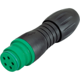 Female cable connector, green