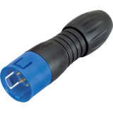 Male cable connector, blue