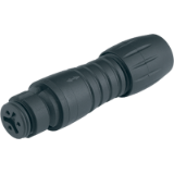 Female cable connector, black