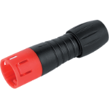 Male cable connector, red