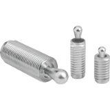 B0041 - Lateral spring plungers with threaded sleeve