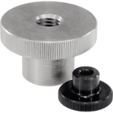 B0271 - Knurled nuts high steel and stainless steel DIN 466
