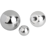 B0308 - Ball knobs stainless steel or aluminium DIN 319