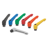 B0218 - Clamping levers with plastic handle internal thread