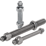 B0362 - Levelling feet threaded spindles steel or stainless steel