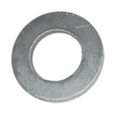 BN 20538 - Special flat washers without chamfer, for screws up to property class 8.8 (DIN 125-1 A; ISO 7089), steel, zinc plated blue with CresaCoat® C 313 Silver