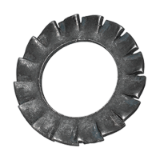BN 779 - Serrated lock washers type A, external serrations (DIN 6798 A), spring steel, black
