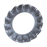 BN 781 - Serrated lock washers type A, external serrations (DIN 6798 A), spring steel, zinc plated blue
