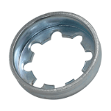 BN 1080 - Toothed lock washers for Dubo® rings (Dubo®), steel, zink plated blue