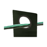 BN 20304 - Grommet edging slotted wall for cable run with adhesive (Panduit®), polyethylene PE, black, weather resistant