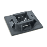 BN 20494 4-way adhesive backed mounts for cable ties, PA 6.6, black