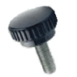 BN 20082 Knurled grip knobs with threaded stud, stainless steel