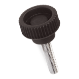 BN 3015 Fluted grip knobs with threaded stud