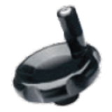 BN 14152 - Lobe knobs with revolving handle, black-oxide steel hub and pre-drilled blind hole (Elesa® VL.140+I), black