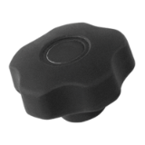 BN 2938 - Soft Touch Sterngriffe Metallbuchse mit Sacklochgewinde (FASTEKS® FAL), Polypropylen, schwarz