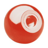 BN 20531 - Plain spherical knobs with tapped blind hole (Elesa® PLX), light red