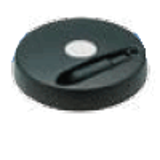 BN 14080 - Solid handwheels with fold-away handle and black-oxide steel boss (Elesa® VDS+IR), black, matte finish