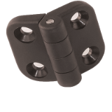 BN 3043 - Hinges with pass-through holes for countersunk head screws, no hang-out possibility (FASTEKS® FAL), reinforced polyamide, black