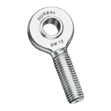 BN 492 - Rod ends with integral spherical plain bearing (ISO 12240-4; Durbal EM), steel, zinc plated blue, right hand thread