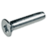 BN 48761 - Pozi flat head taptite thread forming screws, Coarse thread, Steel, Case Hardened, Zinc Clear Plated Chromated and Waxed (SAE J81)