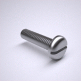 BN 48202 - Slotted pan head machine screws, Full thread and coarse thread, Stainless Steel, 18-8, Plain Finish (ASME B18.6.3)