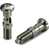 W722CIN - COMPLETE STAINLESS STEEL KNOB-STYLE SPRING PLUNGER WITH LOCKING POSITION AND FINE PITCH THREAD