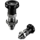 W801CIN - KNOB WITH STEEL INDEXING PLUNGER AND LOCK NUT