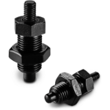 W803 - STEEL INDEXING PLUNGER WITH LOCK NUT