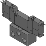 3GE1 - Discrete master valve : Sub-base porting