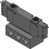 3GE2 - Discrete master valve : Sub-base porting